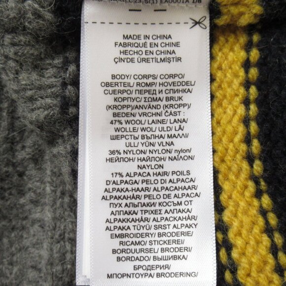 NWT Polo Ralph Lauren Embroidered Crown Cable Knit Cricket Sweater in Gray L - Picture 6 of 8